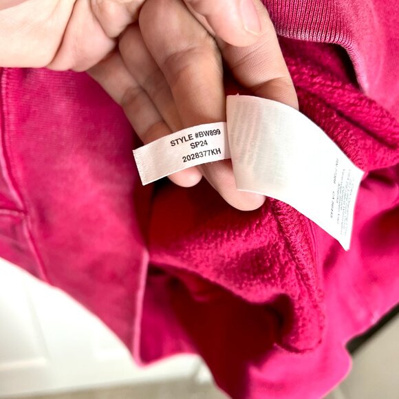 J. Crew Men's Pink Washed Heritage 14 oz. Fleece Hoodie Spring 24 Athletic Sz MT - Picture 5 of 6